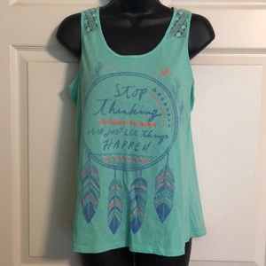 Juniors teal casual TankTop